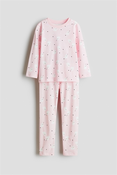 Пижама с принтом хлопковая 1230485020