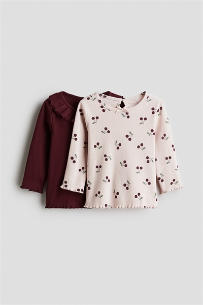 Топы из ребристого трикотажа в упаковке по 2 штуки 1236884008