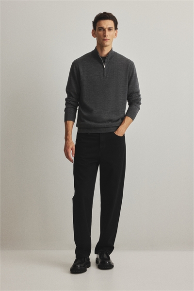 Джемпер из мериносовой шерсти Regular Fit на молнии 1287987003