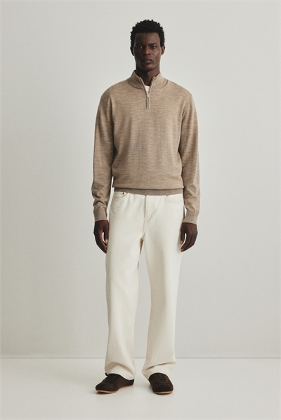 Джемпер из мериносовой шерсти Regular Fit на молнии 1287987004