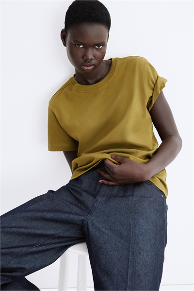 Хлопковая футболка оверсайз 1290372016