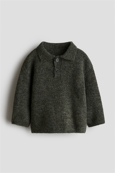 Джемпер-поло из тонкого трикотажа 1295453002