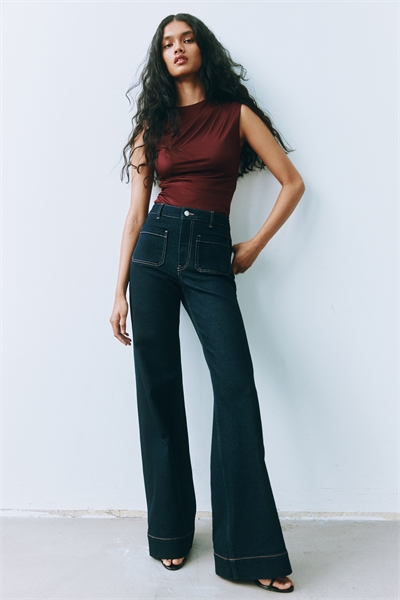 Широкие высокие джинсы 1298592002