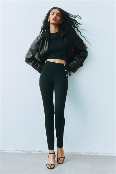 Леггинсы с отделкой пуговицами 1305289001