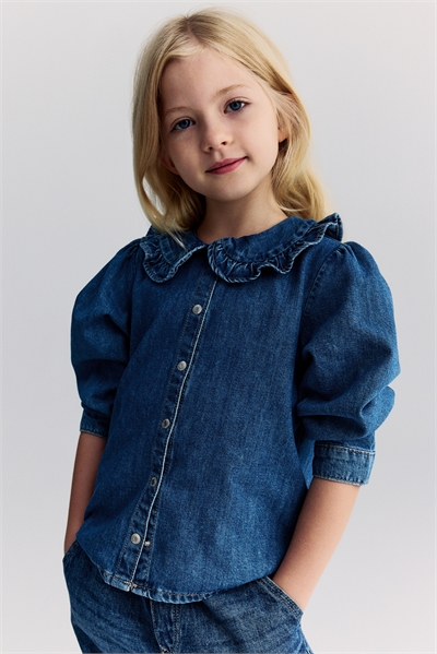 Джинсовая блузка с воротником 1303048001