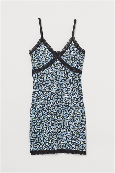 Трикотажное платье с кружевом 0966548001