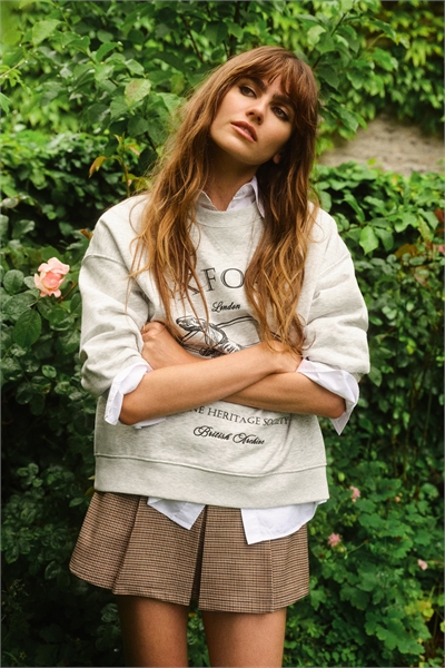 Толстовка с текстовым мотивом 1269502021