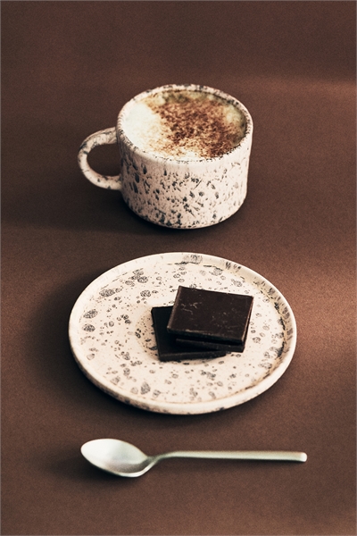 Кружка и блюдце с реактивной глазурью 1234527004