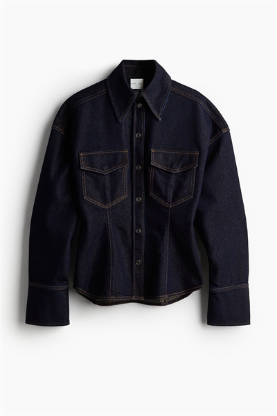 Джинсовая рубашка песочные часы с блестками 1257103001