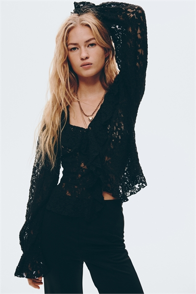 Кружевной топ с воланами 1308432003