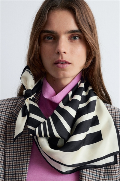 Квадратный шелковый шарф с графическим принтом 1315598001