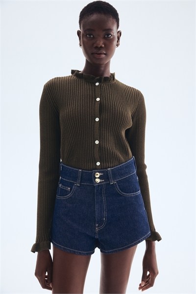 Кардиган из ребристого трикотажа 1305682002