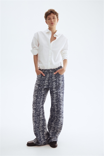 Джинсы из буклированного денима со складками на ногах 1306358001