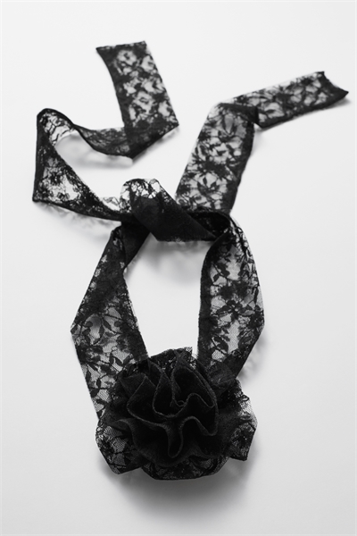 Кружевное ожерелье с завязками в виде роз 1254140001