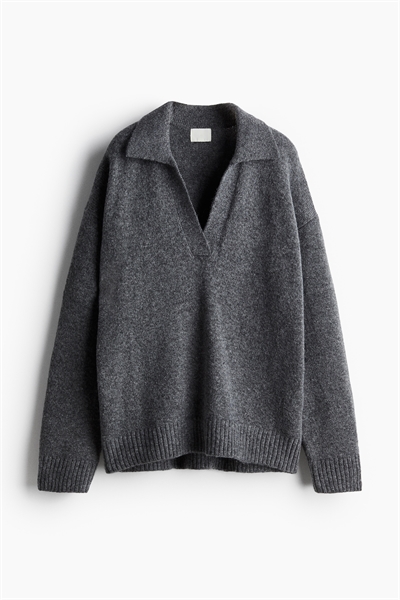 Джемпер с воротником из тонкой вязки 1093199013