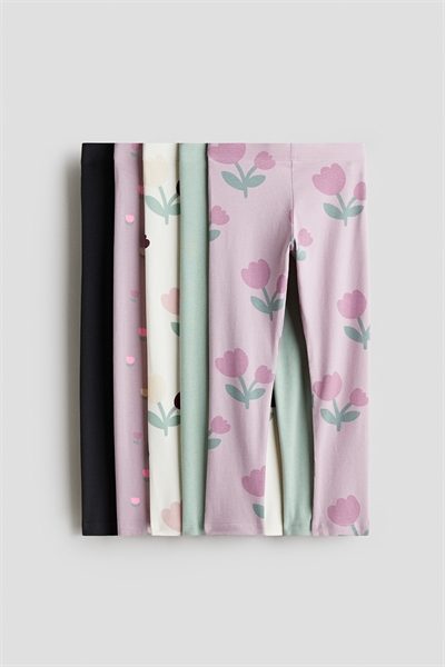 Хлопковые леггинсы в упаковке из 5 штук 1297244003