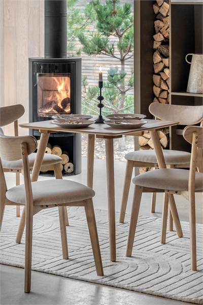 Квадратный обеденный стол из шпона дерева 1312818001