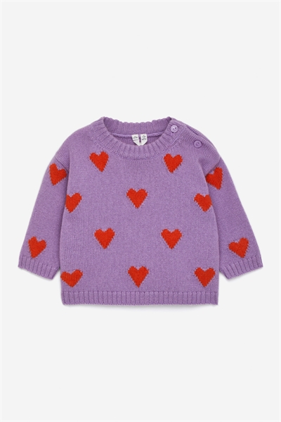 Вязаный джемпер с интарсией 1251734004