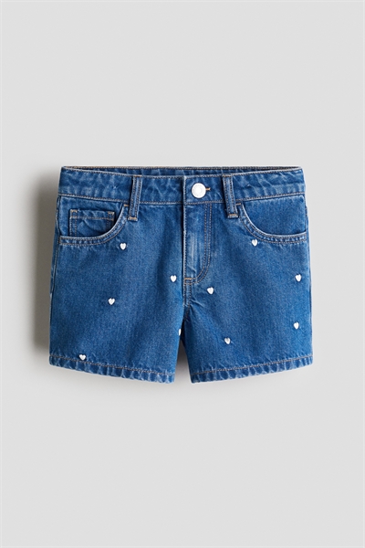 Джинсовые шорты с вышивкой 1299179004
