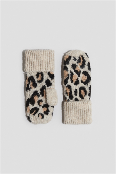 Варежки жаккардовой вязки 1304453001