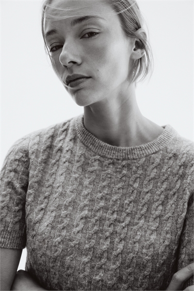 Джемпер из кабельного трикотажа 1293385002