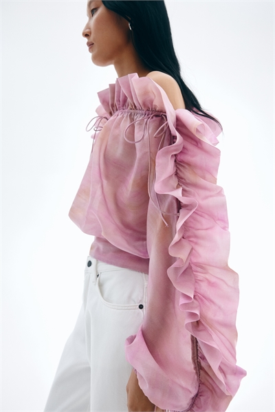 Блузка с оборкой на одно плечо 1316144001