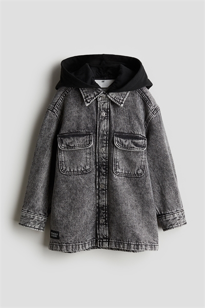 Джинсовая рубашка с капюшоном 1243910001