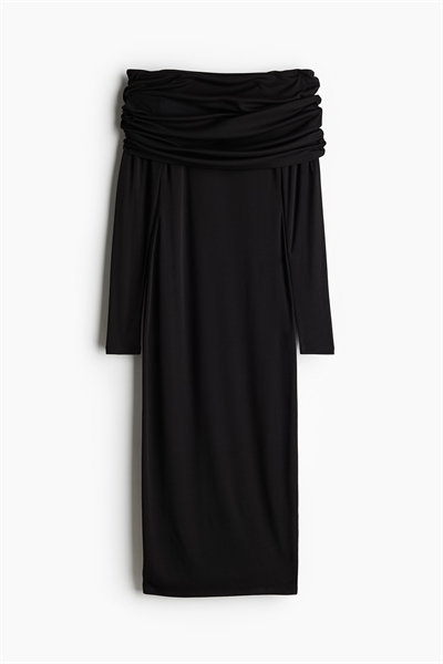 Платье с откидным краем на плечах 1243097001