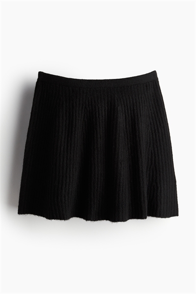 Мини-юбка А-линии из трикотажа в рубчик 1259491002