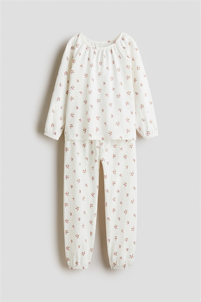 Пижама из хлопка с принтом 1295810001