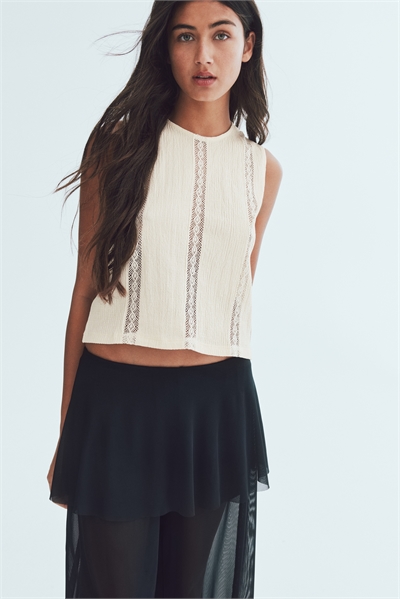 Блузка с кружевными вставками 1296539001