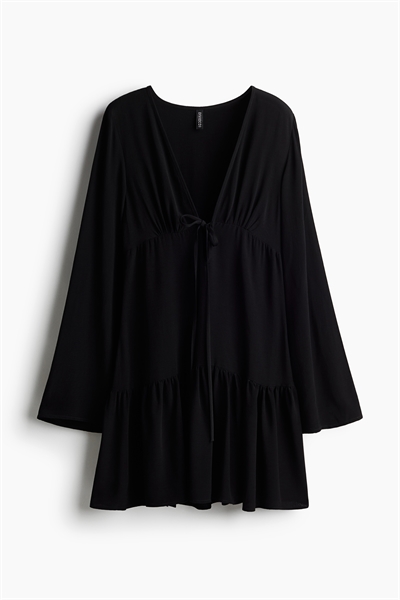 Платье с V-образным вырезом 1242689003