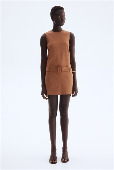Платье-мини с поясом 1301870001