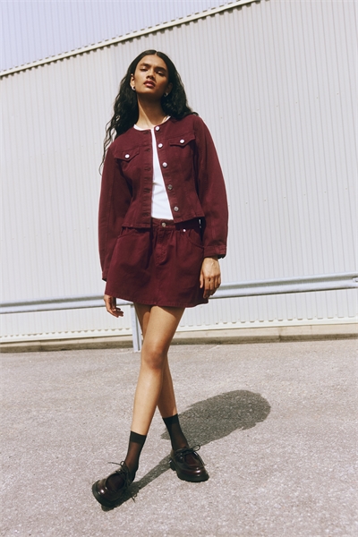 Джинсовая мини-юбка 1296510002