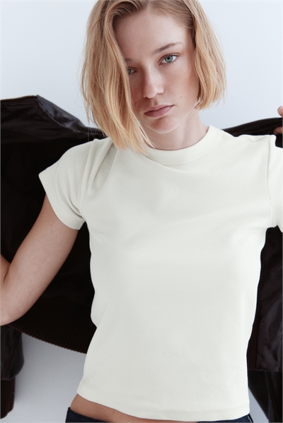 Облегающая футболка из хлопка 1301264001