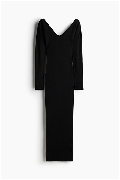 Платье-бодикон из трикотажа в рубчик 1245280001