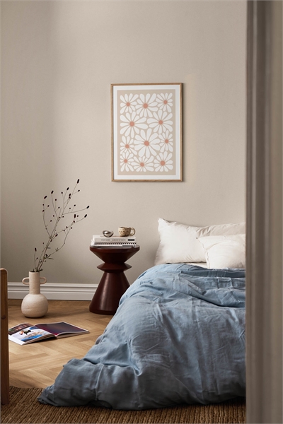 Постер с бежевым цветочным полем 1201656001