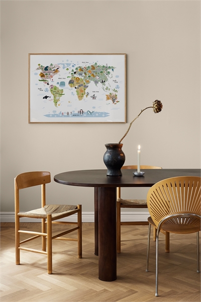 Плакат Карта мира с животными 1116529001