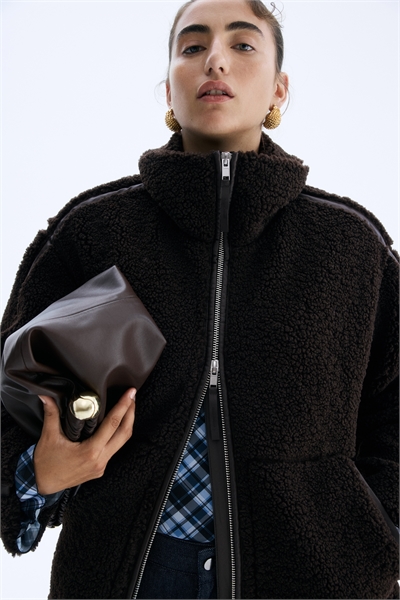 Свободный плюшевый жакет 1226826005