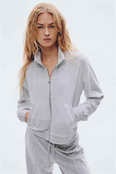 Велюровая куртка на молнии 1297139003