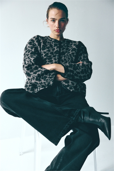 Жакет из узорчатого тедди 1300479001