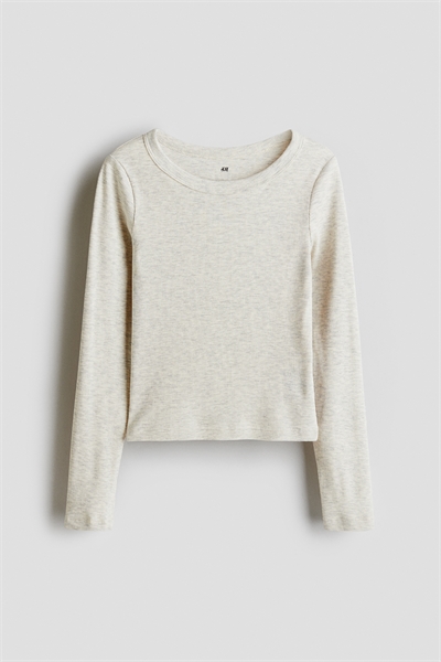 Ребристый топ из хлопкового джерси 1300805001