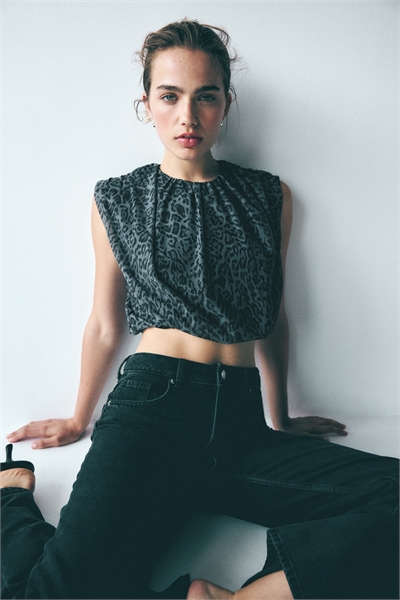 Топ из драпированной сетки 1316661001