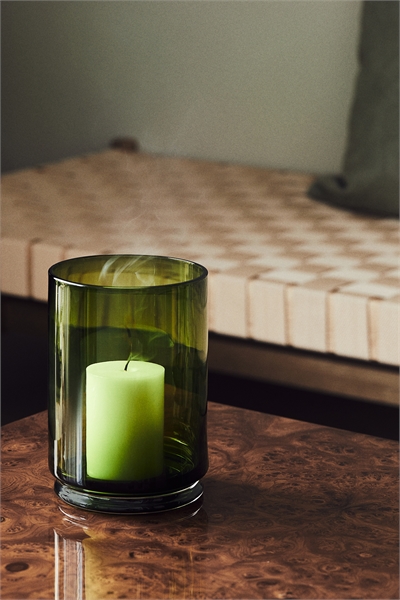 Большой стеклянный фонарь для свечей 1211266002