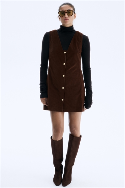 Вельветовое платье-сарафан 1304746002