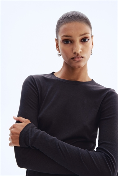 Ребристый топ из хлопка пима 1297207001