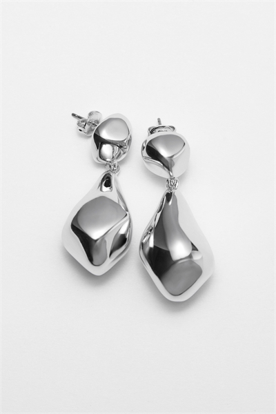 Серьги-капли "Скульптурные камешки" 1-01153215