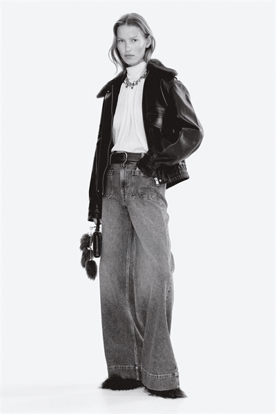 Широкие высокие джинсы 1261750011