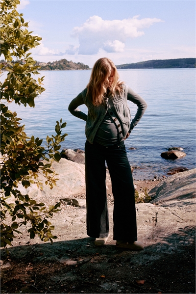 Широкие джинсы MAMA 1289130002