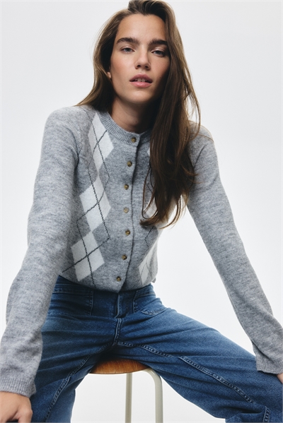 Кардиган жаккардовой вязки 1296842004